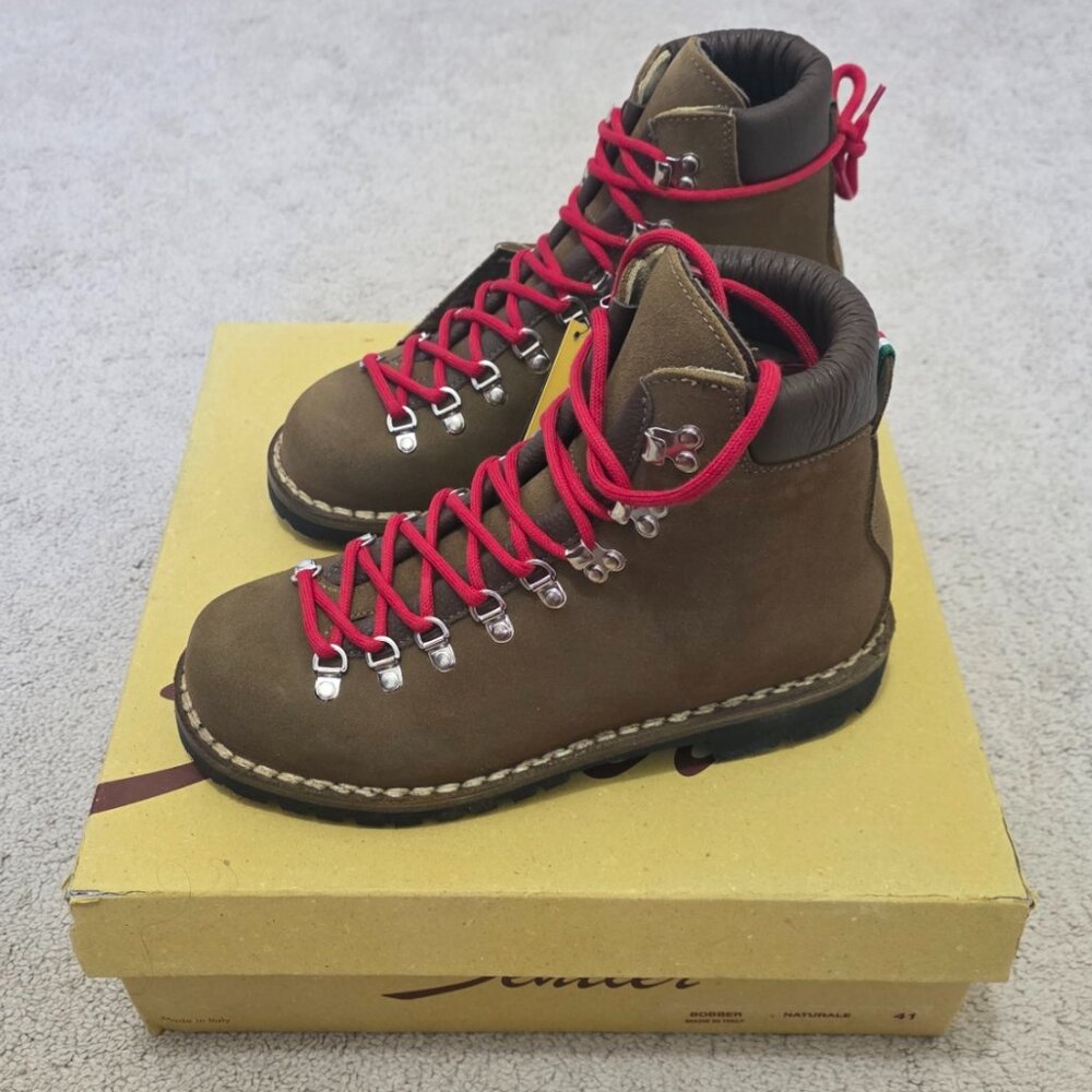 Sentier Italia Bobber Pedula Leather Hiking Boots Natural Tan Size 41 NIB - Picture 3 of 10